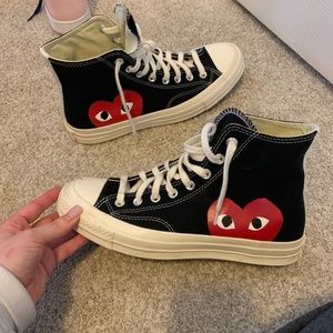 Comme des Garcons  PLAY high top converse sneakers